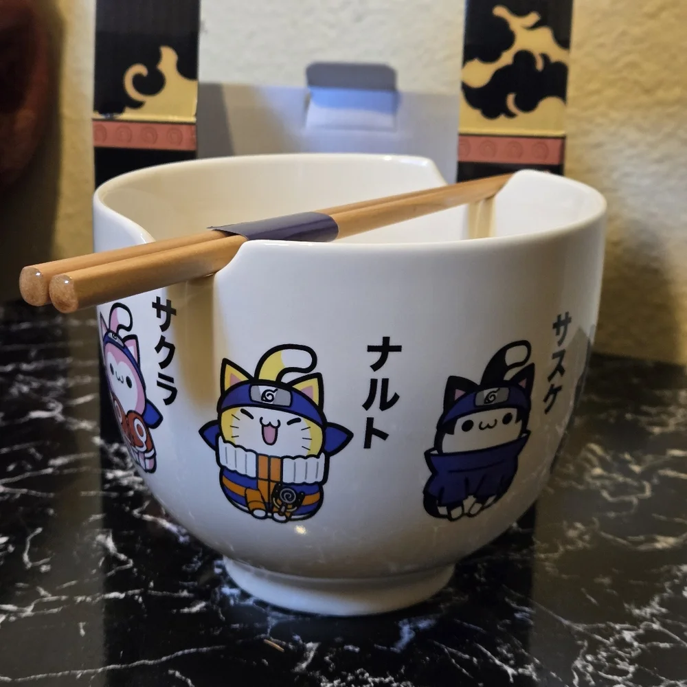 Naruto Noodle Bowl with Chopsticks